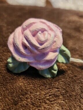 THT Designs Pastel Handmade Pink Roses Drawer Knobs - White, Pink, Green Nwt 2pk